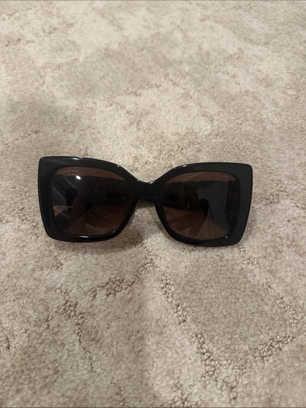 CHANEL Black Oversized Square Women's Sunglasses